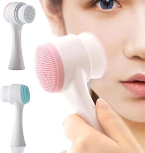 2 in 1 Portable Double Sides Stand-Up 3D Massage <b>Brush</b> Face <b>Scrub</b> <b>Brush</b> Silicone Face Cleaner <b>Brush</b> - Product Image 1