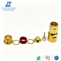 Conector Coaxial RF RP SMA Hembra, Tipo Ensamblable, Pin Interno Chapado en Oro