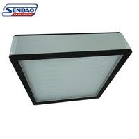 Precio de fábrica marco de aluminio H13 H14 Filtro de campana de flujo laminar Filtro de hoja filtro HEPA de aire plisado