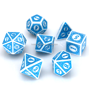 Haute qualité HS DICE polyédrique mdn RPG donjons et dragons ensemble <span class=keywords><strong>de</strong></span> dés à motif acrylique - Product Image 3