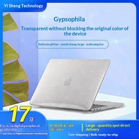 Étui de protection transparent pour ordinateur portable Apple MacBook 13/14 pouces en matériau PC, motif ciel étoilé