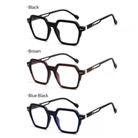 Lunettes photochromiques anti-lumière bleue, lunettes d'ordinateur géométriques hexagonales, lunettes rétro adaptatives à la lumière, verres anti-reflets simples, UV400
