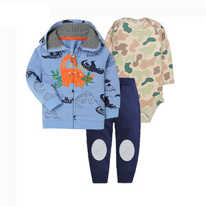 Bas prix coton pantalon à manches longues <span class=keywords><strong>manteau</strong></span> barboteuses décontracté <span class=keywords><strong>hiver</strong></span> 3 pièces en gros bébé vêtements - Product Image 4