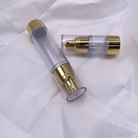 Botella de Spray con Bomba Airless de 15ml, 30ml, 50ml, 80ml, 100ml, Envase de Plástico PP para Suero Cosmético, Loción, en Negro, Dorado y Plateado