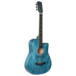 China Factory 38 Inch Acoustic Guitar Wholesale Musical Instrument For Sale 6 String Guitars