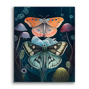 Wholesale Price Colorful Butterfly DIY Painting By Numbers 40*50cm Digital Oil Painting Set For Children