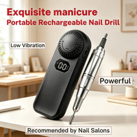 Machine à ongles sans fil professionnelle 45000 tr/min, perceuse à ongles sans balais 2000 mAh, lime à ongles électrique portable, outil populaire pour manucure et pédicure