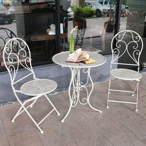 Set <span class=keywords><strong>Tavolo</strong></span> e Sedie in Acciaio Inossidabile Stile Francese per Cortile, <span class=keywords><strong>Giardino</strong></span>, Balcone - Design Moderno ed Ecologico - Product Image 2