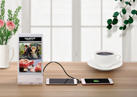 Écran numérique portable de table unique FYD-898 en forme de L, application WeADS, restaurant, bar, écran LCD intelligent Android, WiFi, surveillance à distance, CMS