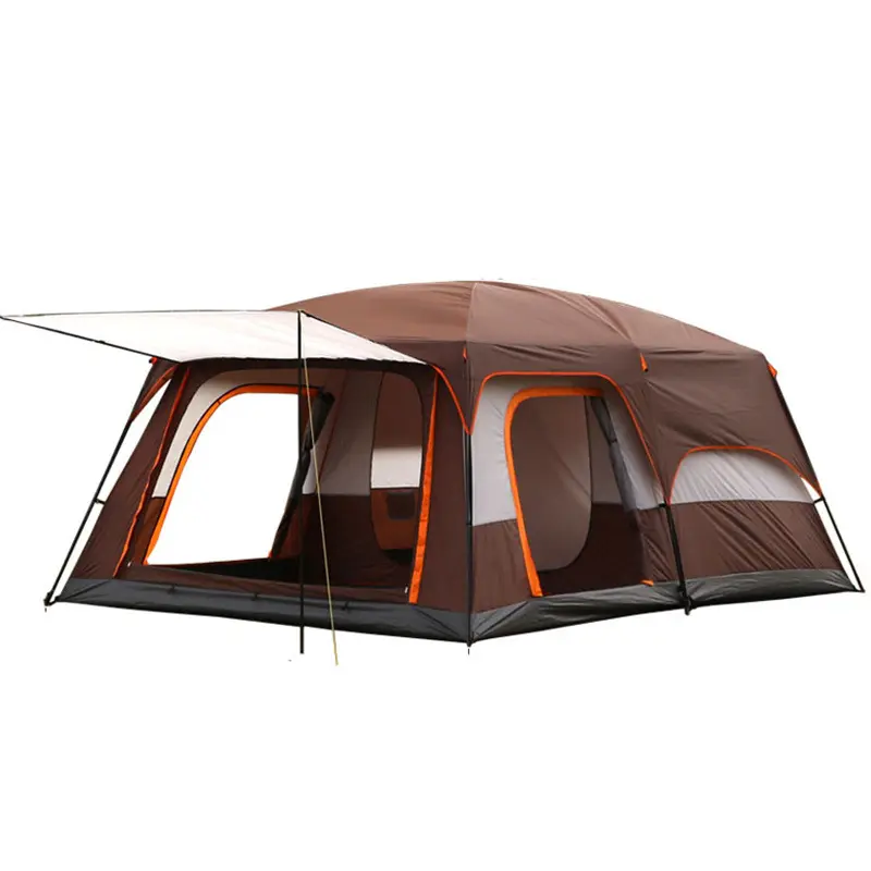 2 침실 1 거실 방수 텐트 초대형 공간 12 인용 휴대용 가족 야외 캠핑 텐트