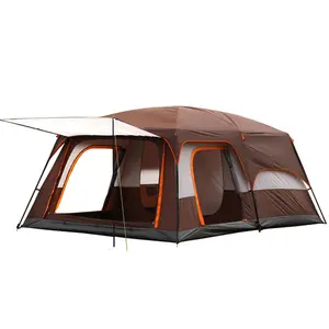 2 camere da letto 1 soggiorno tenda impermeabile Extra large Space 12 persone tenda da campeggio portatile per famiglie all'aperto