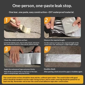 Ruban en butyle résistant au froid, <span class=keywords><strong>membrane</strong></span> autocollante imperméable haute performance pour toiture, fuite de tuyau, <span class=keywords><strong>étanchéité</strong></span> - Product Image 6