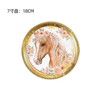 Nouvel arrivage de courses de chevaux fête à thème pour animaux de compagnie fête d'anniversaire fournitures de décoration vaisselle à douille fournitures de fête