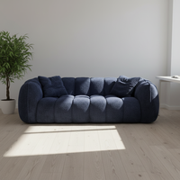 Canapé de sol moderne modulaire carré pour villa, pliable, en mousse à mémoire de forme haute résilience, compressé sous vide, type pouf Sherpa