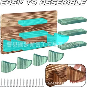 Soporte de pared de madera para raquetas de ping pong, organizador de raquetas de ping pong de madera para montar en la pared, estante de almacenamiento para equipo deportivo - Product Image 2