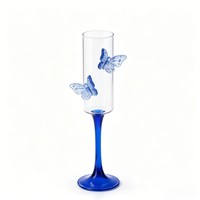 Verre borosilicate soufflé à la main, résistant aux hautes températures, capacité 200 ml, luxe pour flûtes, usage domestique, mariage