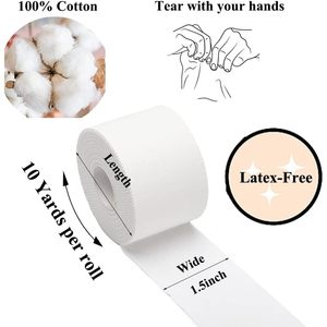 Athletic <b>Tape</b> 5 Pack <b>White</b> Sports <b>Tape</b> Reusable Wrist Ankle Support for Gymnastics Boxing Lacrosse - Product Image 2