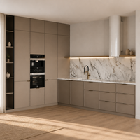 Îlot de cuisine et salle à manger intégrés de luxe moderne, mobilier sur mesure pour toute la maison, idéal pour la rénovation résidentielle et les projets immobiliers
