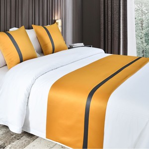 Letti di lusso corridori e cuscini coordinati Set di biancheria da letto collezioni sciarpa letto logo personalizzato Hotel letto <span class=keywords><strong>Runner</strong></span> e Set di cuscini - Product Image 2