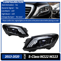 Faros LED XUNBAI Estilo Maybach de 12V 60W para Mercedes Clase S W222 2014-2017, DRL, CAN Bus, Plug and Play, Piezas de Auto para Mejora