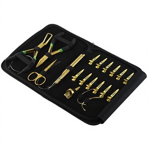 New model Hair Extension Tools kit Hair Styling & Sectioning <b>Clips</b> with Micro Beads Remover Plier also Hair Pulling <b>Hook</b> Tool - Product Image 1