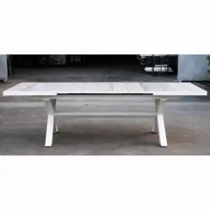 タイル卓上ダイニングテーブル裏庭パティオ拡張可能なテーブル折りたたみ式テーブルガーデンセラミックイベント用屋外家具金属