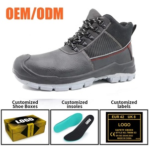 Scarpe Antinfortunistiche da Uomo CE S3 FO SR in Pelle Nera con Punta in Acciaio, Antiperforazione, Antistatiche, Resistenti <span class=keywords><strong>a</strong></span> Olio e Acqua, Suola Antiscivolo in PU - Product Image 4