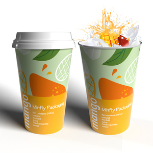 Wholesale Custom Logo & Color Square PE PP 90Mm Disposable Eco-Friendly Lids 500ml/700ml Boba Bubble Milk Tea <b>Cups</b> - Product Image 4