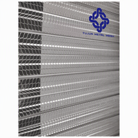 Grillage métallique galvanisé ASTM C847, grillage nervuré, maille de stuc pour un excellent adhérence au plâtre, pour les travaux de stucage de plafonds et de murs