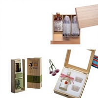 Boîte Cadeau Rectangulaire en Bois Personnalisée pour Vin avec Logo sur Mesure, Design Rouge/Prune Multifonctionnel pour Bouteille Unique