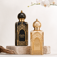 Flacon de parfum de luxe arabe, bouchon couronne de luxe, flacon en verre de 100 ml, emballage élégant, flacon de parfum avec vaporisateur à pompe