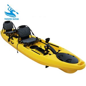 เรือคายัคตกปลาแบบใหม่ ขายดี/เรือคายัคแบบปั่นสองที่นั่ง 14 ฟุต - Product Image 1