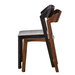 Silla Merano, silla de comedor de madera maciza con respaldo, estilo minimalista moderno para uso en el hogar, oficina y escritorio - Product Image 5