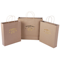 Sacs en papier recyclé de luxe refermables avec logo personnalisé et poignée pour l'emballage de vêtements et de chaussures