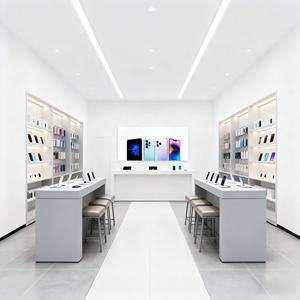 เคสโทรศัพท์มือถือแท็บเล็ตตู้โชว์อุปกรณ์เสริมห้างสรรพสินค้าเรียบง่ายผนังซ่อมโทรศัพท์มือถือตู้โชว์โทรศัพท์ที่มีกำแพงสลัก - Product Image 4