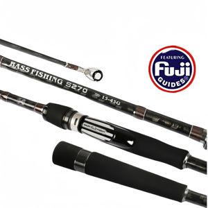 Alto carbono 40T agua salada 2,7 M 3M Power M MH H 2 secciones MF acción caña de pescar de lubina de fundición larga - Product Image 1