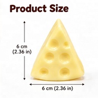 Jouet anti-stress à presser en forme de triangle de fromage simulé à récupération lente