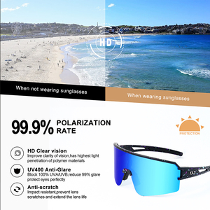 Lunettes de Soleil de Sport TR90 à Grand Cadre et Logo Personnalisé, Verres Polarisés pour Vélo de Montagne, Cyclisme en Plein Air et Course à Pied - Product Image 4