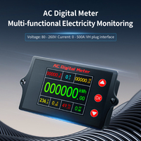 Compteur d'énergie multifonctionnel numérique Peacefair PZEM-030 8 en 1 AC 80-260V 500A avec écran LCD, wattmètre, ampèremètre, moniteur d'énergie KWh