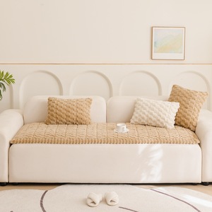 <b>Sofa</b> <b>Cushion</b> 145-185CM Solid Color Non-Slip Living Room Three-Seater <b>Sofa</b> Cover Polyester Fiber - Product Image 2