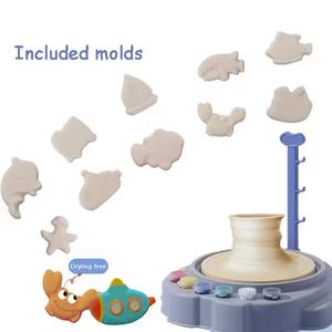 Vente chaude Mini tour <span class=keywords><strong>de</strong></span> potier électrique 3D en forme <span class=keywords><strong>de</strong></span> hibou Jouets pour enfants Bricolage Art Artisanat Peinture <span class=keywords><strong>Dessin</strong></span> Jouet - Product Image 5