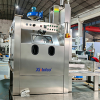 Machine de sablage industrielle manuelle de type humide, sans poussière, en acier inoxydable, 7500W, 5~8 bars, avec plateau tournant, produit professionnel