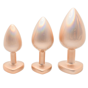 Tapón <span class=keywords><strong>Anal</strong></span> hermoso de alta calidad corazón cristal redondo Metal Butt Plug para hombres <span class=keywords><strong>mujeres</strong></span> juguetes sexuales - Product Image 2
