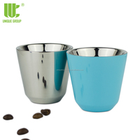 Ensemble de tasses à café turques expresso en acier inoxydable de groupe unique 80ml 160ml 280ml tasses en métal avec couvercle pour bière et cadeaux