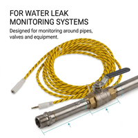 Kit d'alarme pour sous-sol résistant à l'eau avec détection de fuite de semi-conducteurs, détection d'eau, structure spirale, réinitialisation rapide et alarme stroboscopique TCP