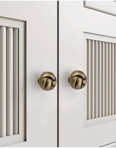 Solid <strong>Antique</strong> Brushed Brass Handles French Design Kitchen Cabinet Pulls Bedroom Wardrobe Dresser <strong>Knobs</strong> Furniture Villa - Product Image 5