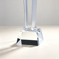 Trophée en cristal gravé avec design personnalisé pour cérémonie de remise de prix, reconnaissance d'entreprise, compétition sportive, cadeau pour les réalisations