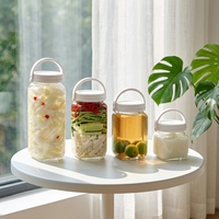 En gros, Bocal Mason amélioré pour la mise en conserve des cornichons, avec couvercles hermétiques, bocal transparent pour cornichons, couvercle filtrant, bocal de fermentation pour cornichons