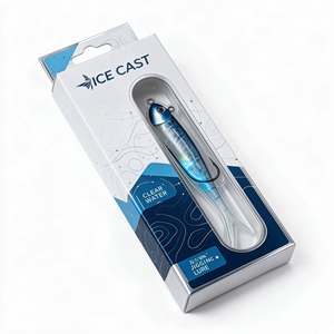 Boîtes d'emballage personnalisées avec logo imprimé, fenêtre transparente, pour la vente en gros OEM, destinées à la présentation de leurres de pêche en détail. - Product Image 3