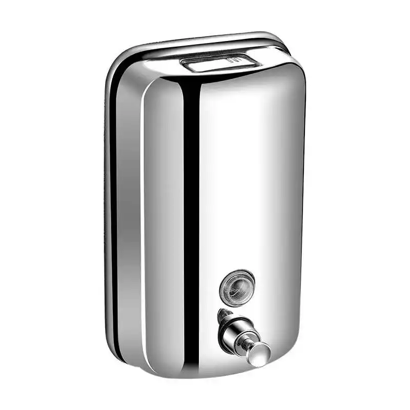 Public Places Bathroom Soap Bottle Toilet 304 Stainless Steel Wall Mounted Hand Sanitizer Manual Soap Dispenser